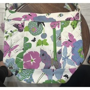 Vera Bradley Spring Butterfly Nicole Sateen Limited Edition Quilted Handbag